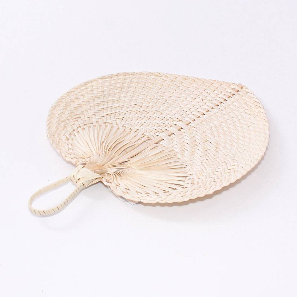 Ventaglio a foglia bamboo intrecciato 30x30
